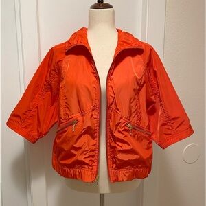 Chico's Zenergy Gorpcore Cropped Jacket Windbreaker Burnt Orange Athleisure